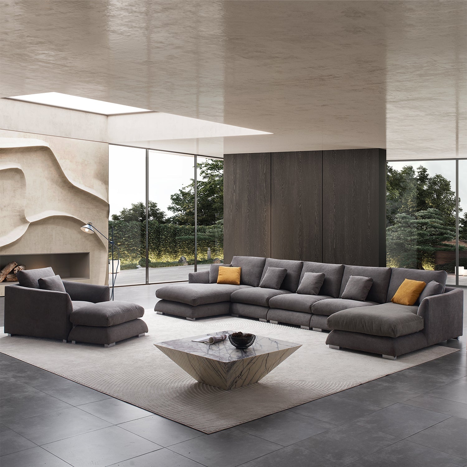 Feathers U Sectional Room Set - Mario Capasa