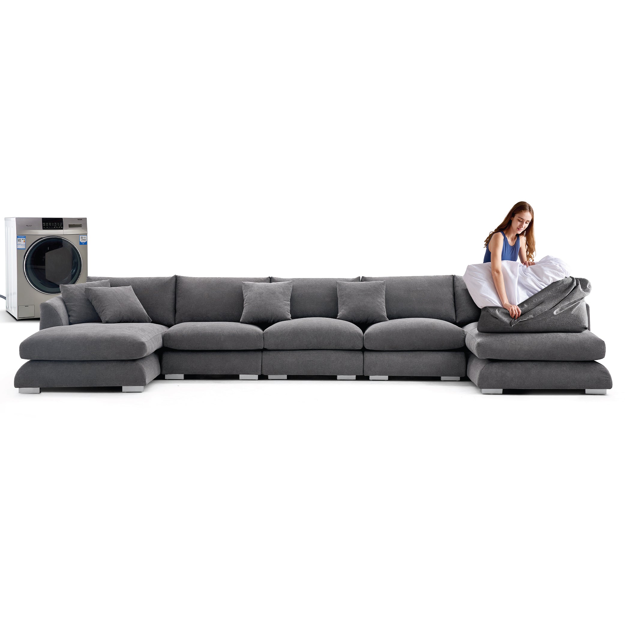 Feathers U-Sectional, sectional, Mario Capasa | Valyou Furniture 