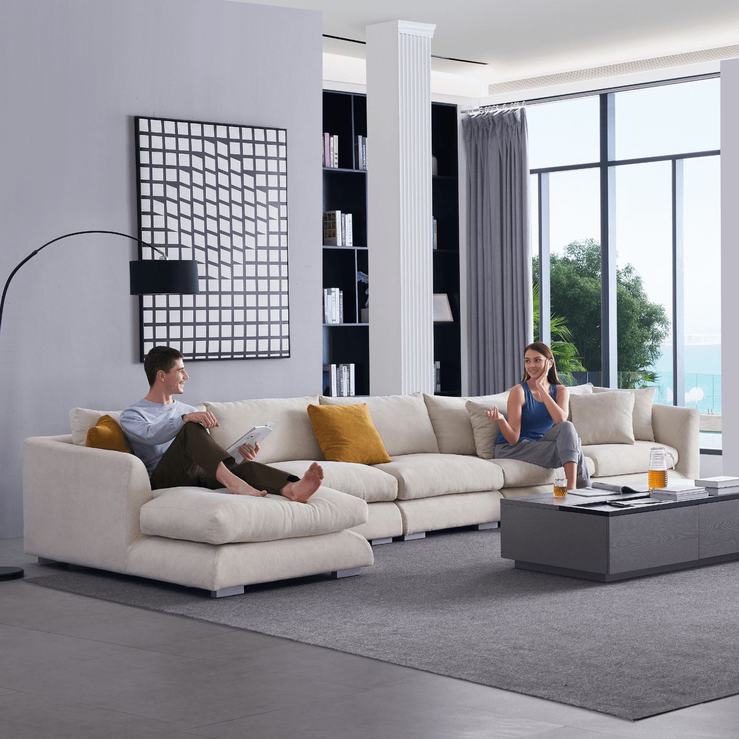 Feathers Sectional Sofa Mario Capasa 