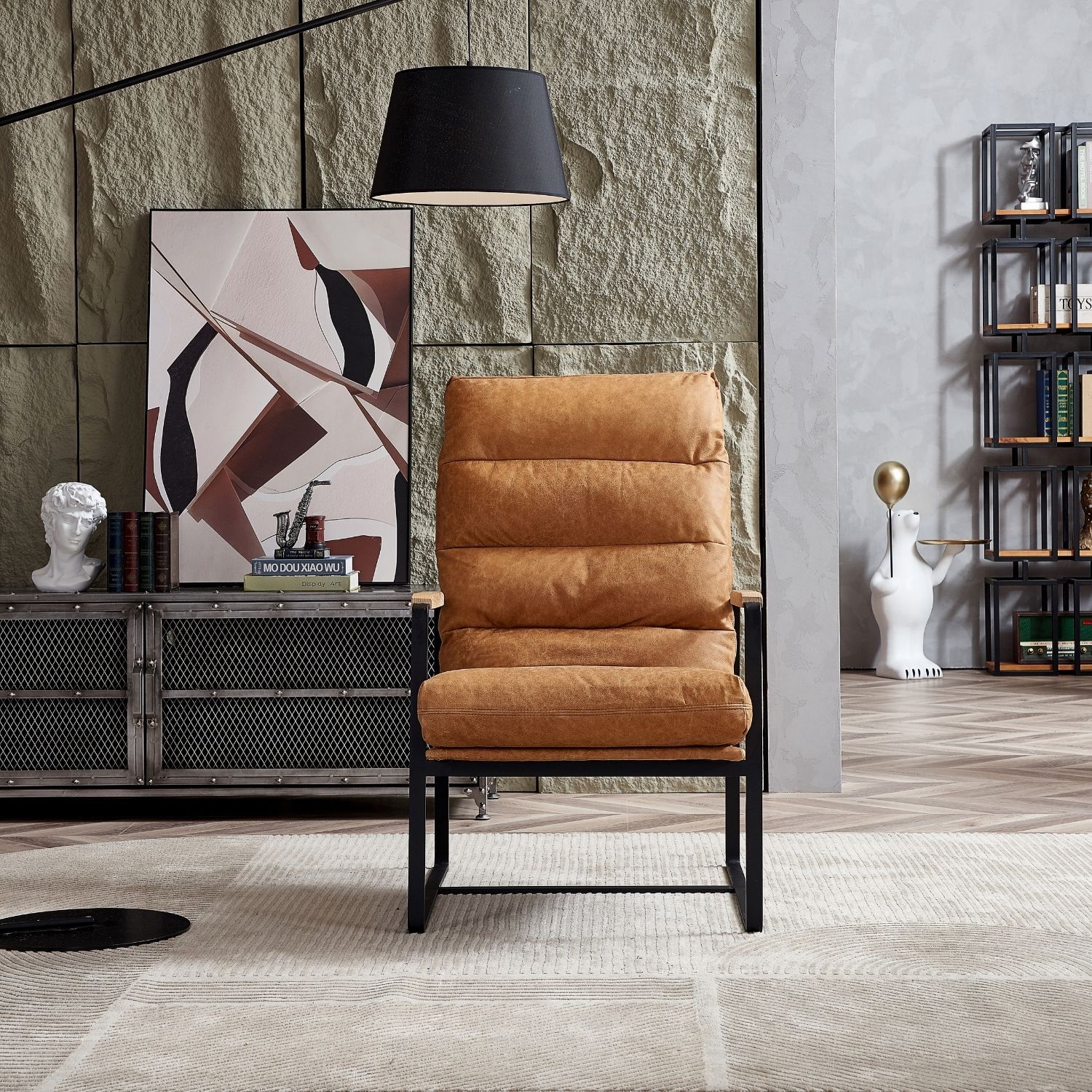 Rasche Lounge Chair with Ottoman Accent Chair Foundry 