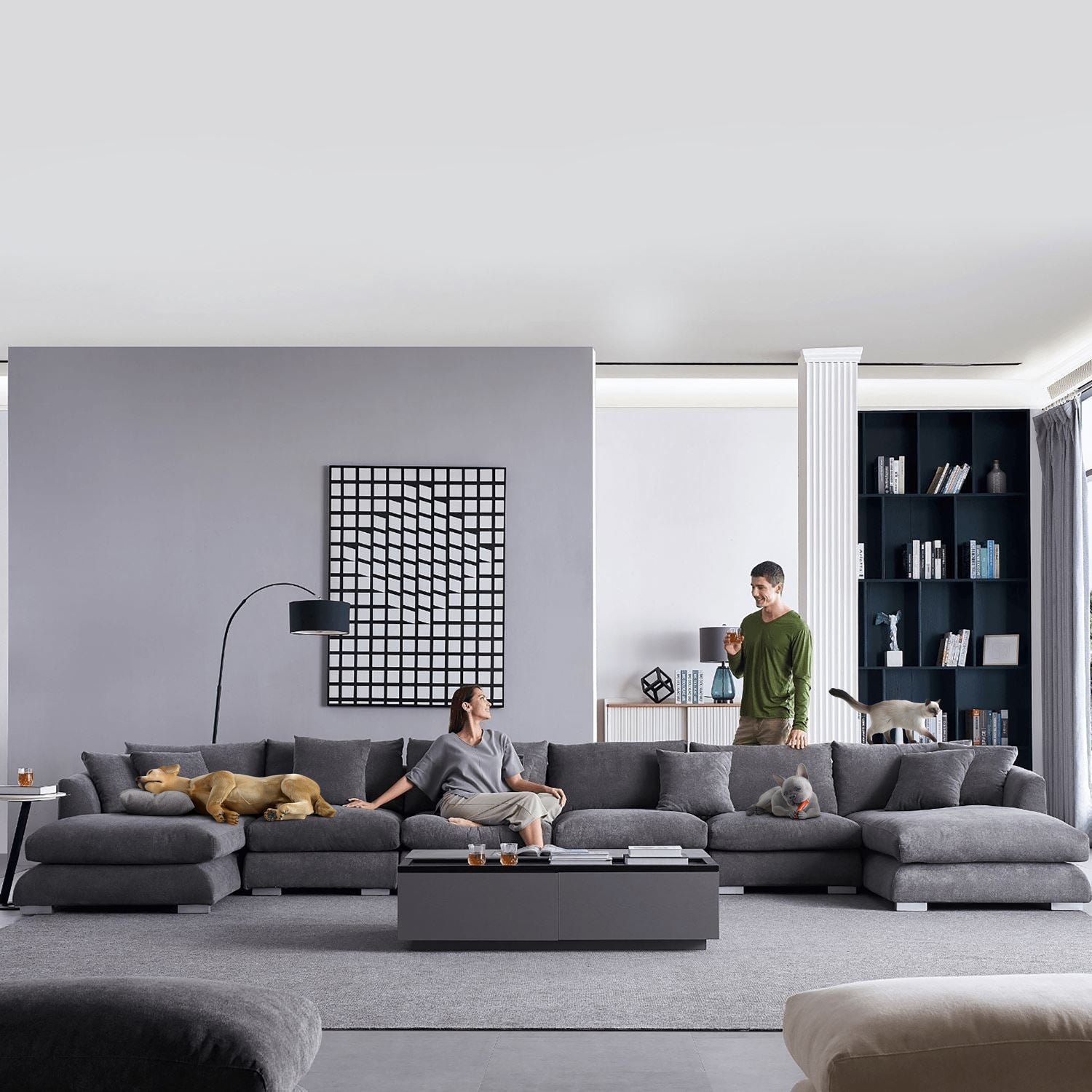 Feathers U-Sectional, sectional, Mario Capasa | Valyou Furniture 