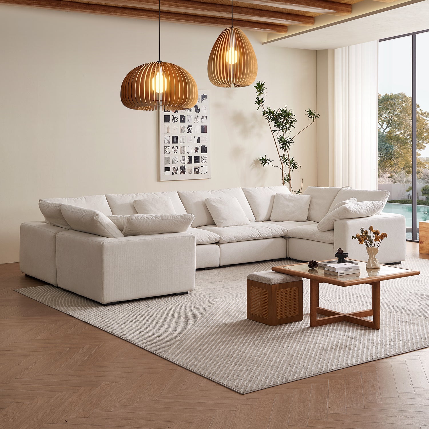 Malibu Cloud U Closed Sectional