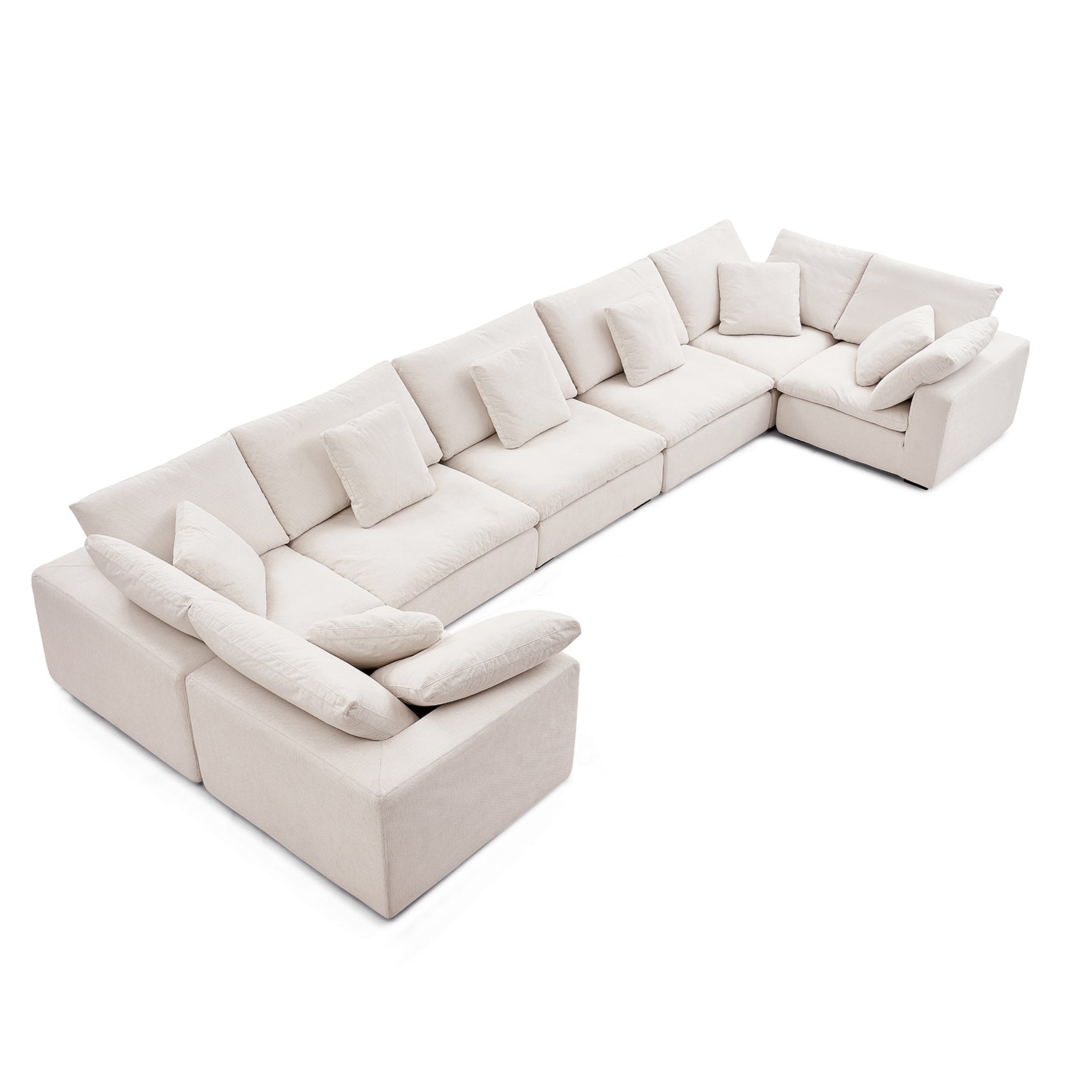 Malibu Cloud U Closed Sectional