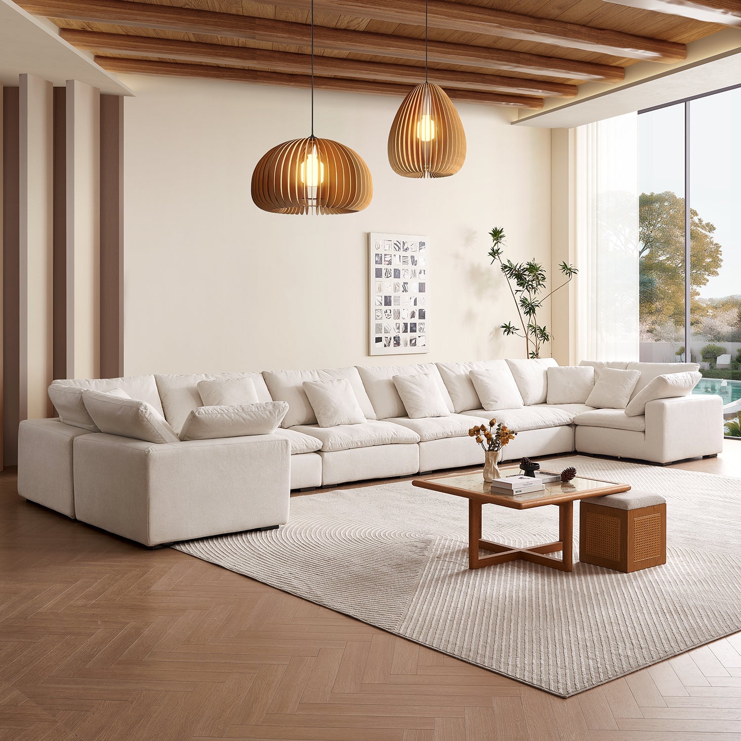 Malibu Cloud U Closed Sectional