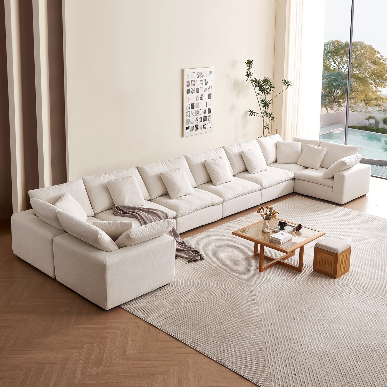 Malibu Cloud U Closed Sectional