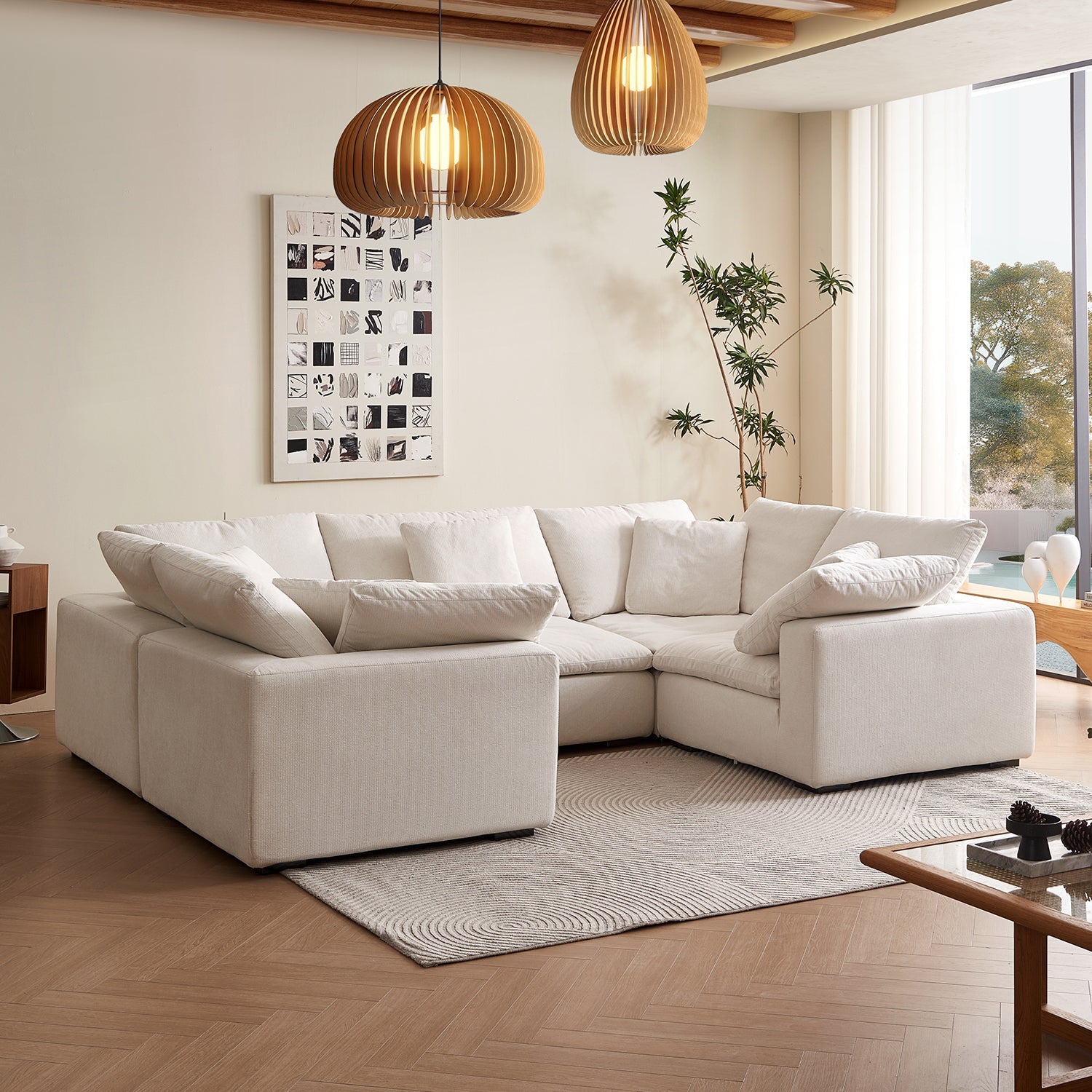 Malibu Cloud U Closed Sectional