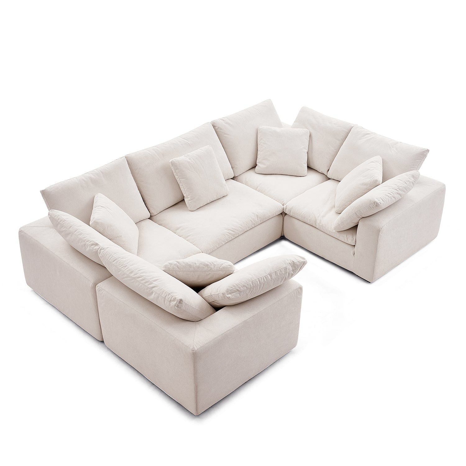 Malibu Cloud U Closed Sectional