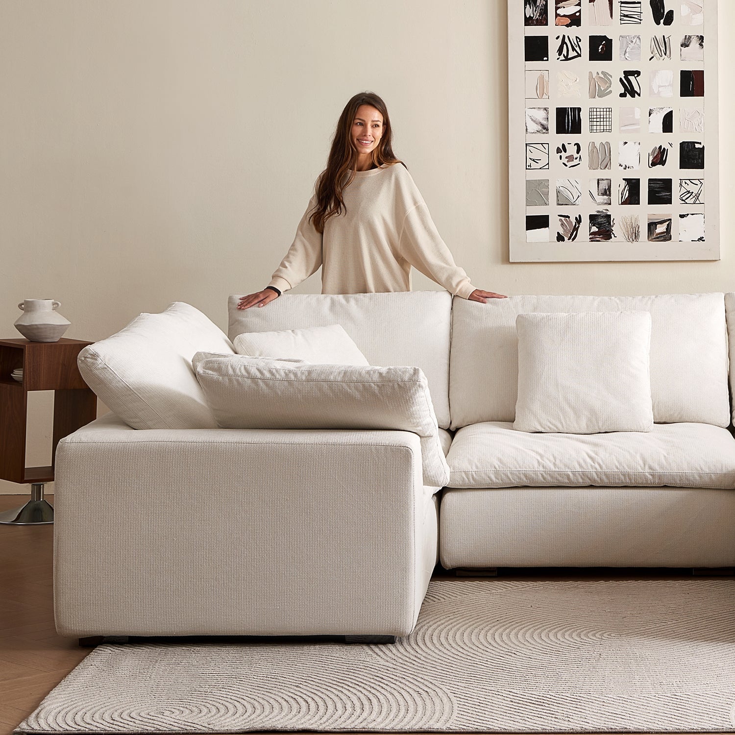 Malibu Cloud U Closed Sectional