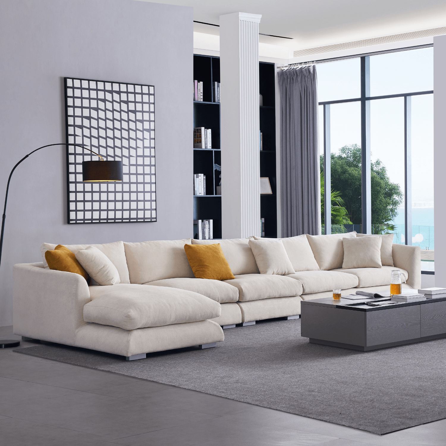 Feathers Sectional Sofa Mario Capasa 