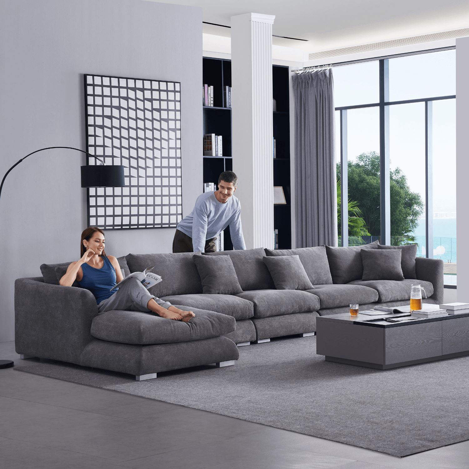 Feathers Sectional Sofa Mario Capasa 