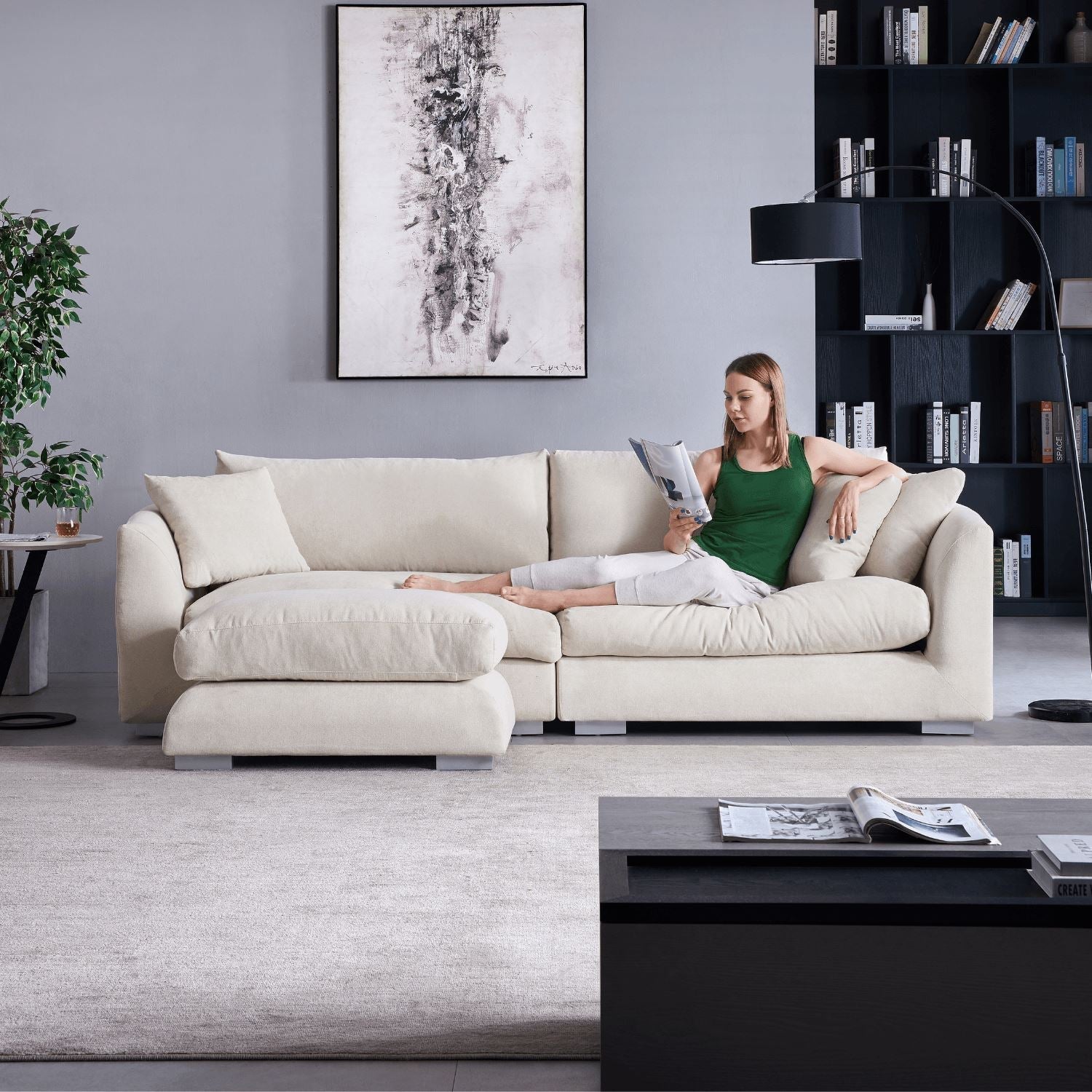 Feathers Sofa + Ottoman - Valyou 