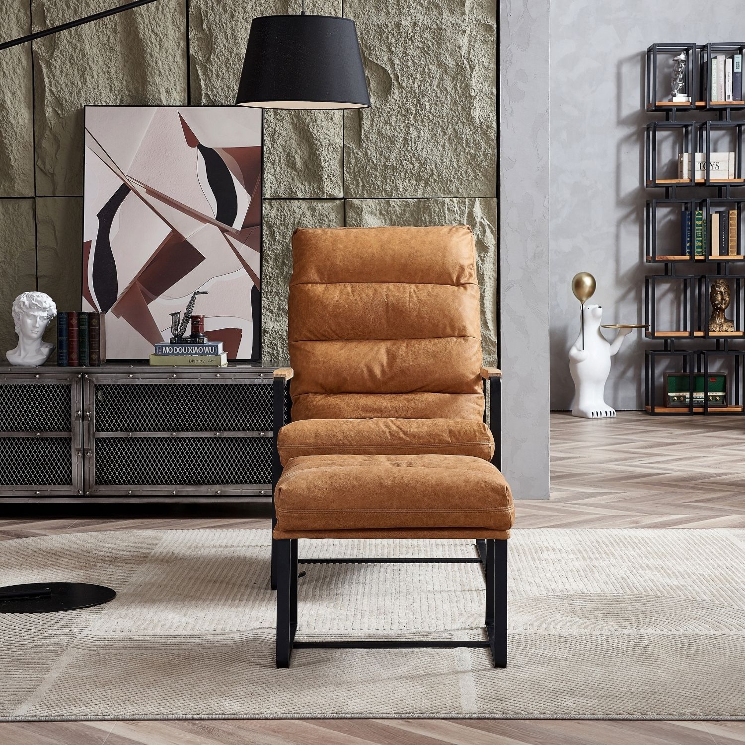 Rasche Lounge Chair with Ottoman Accent Chair Foundry 