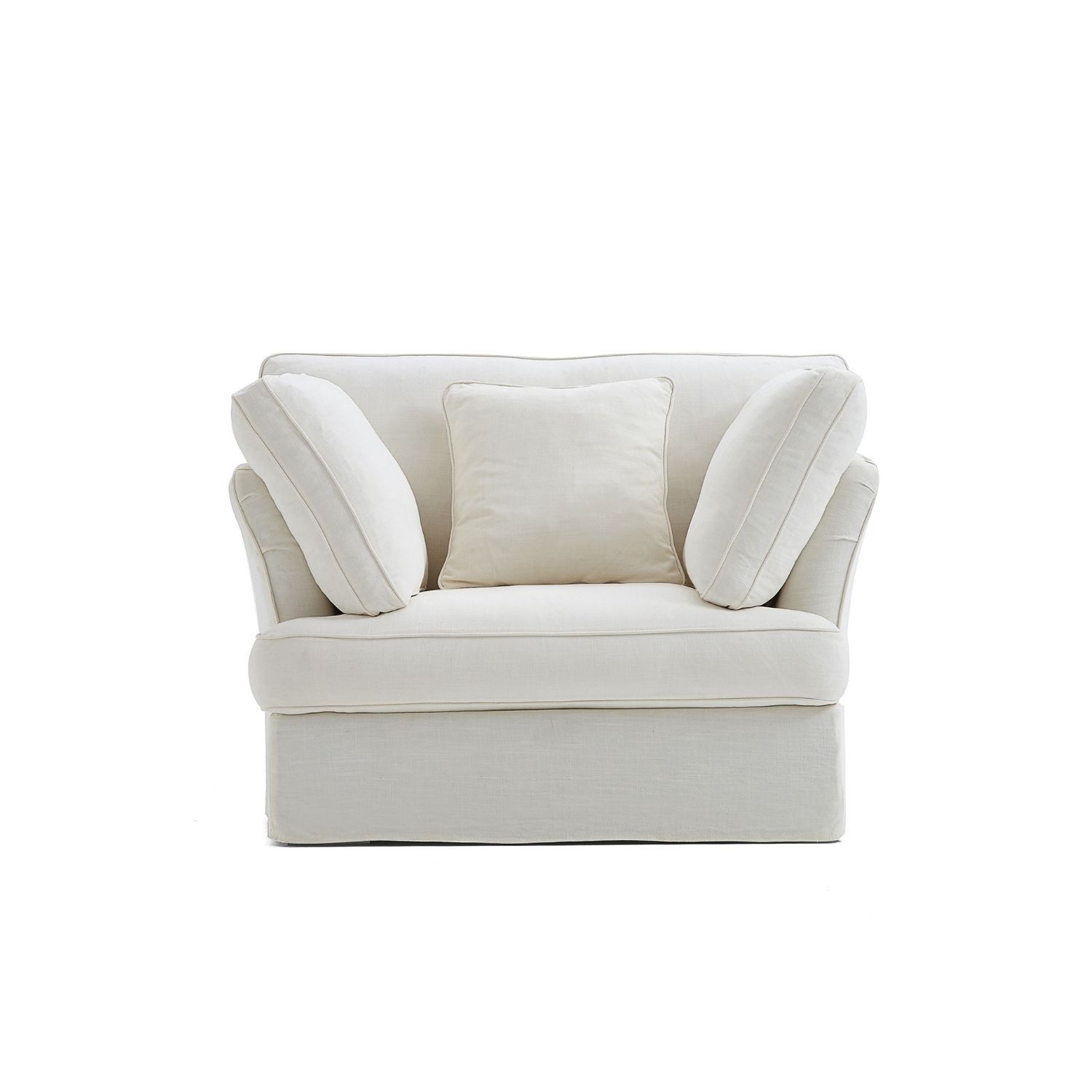 Chubby Armchair Sofa Lemons & Me White Linen 