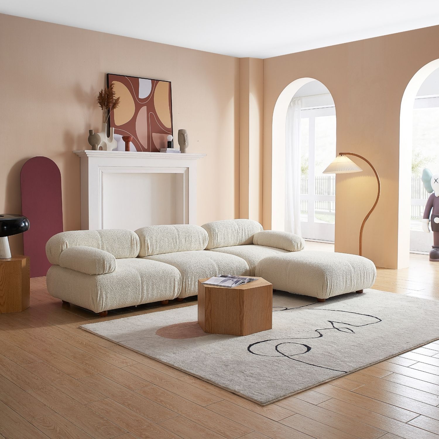 Pebbles Sofa + Ottoman Sofa Milozze 