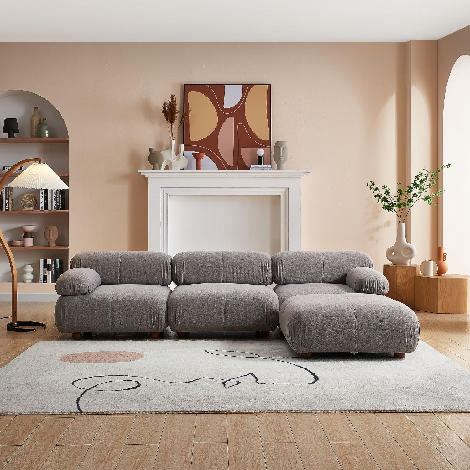 Pebbles Sofa + Ottoman Sofa Milozze 