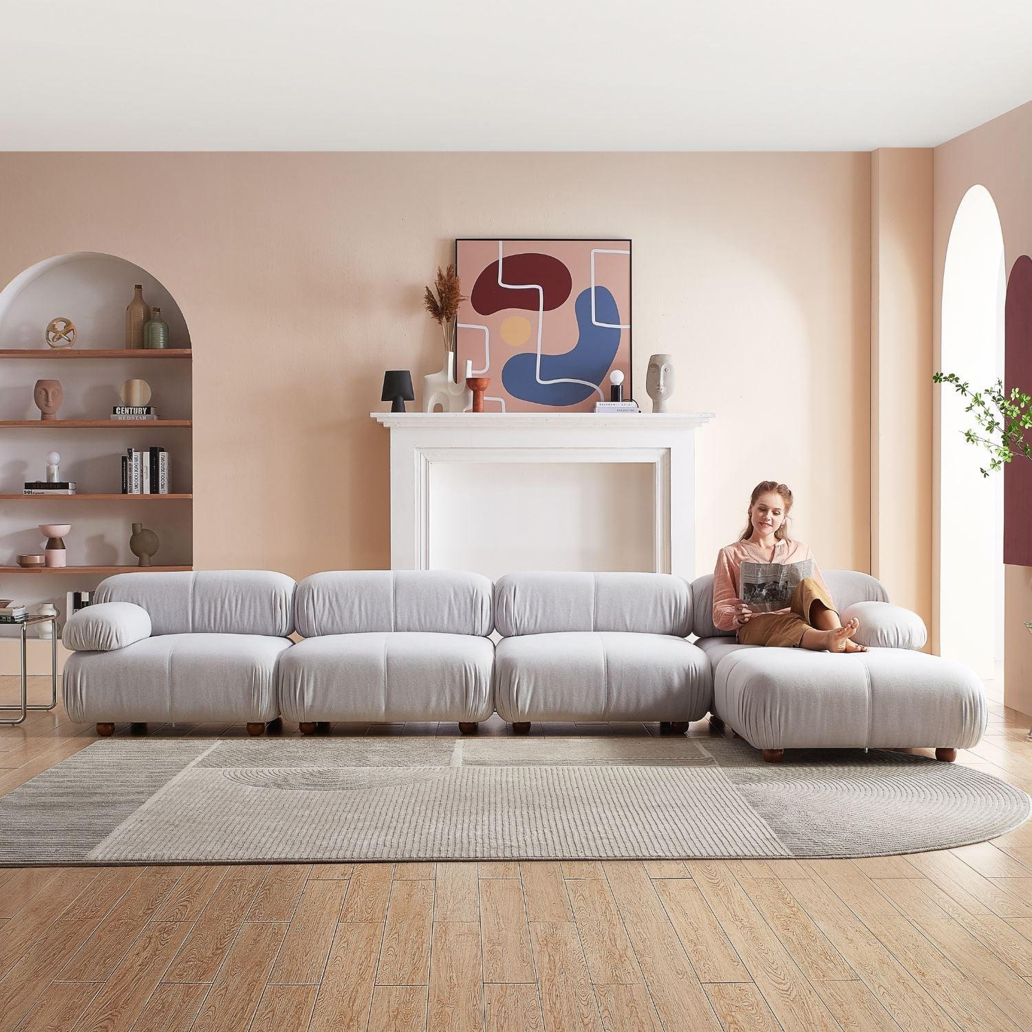 Pebbles Sofa + Ottoman Sofa Milozze 