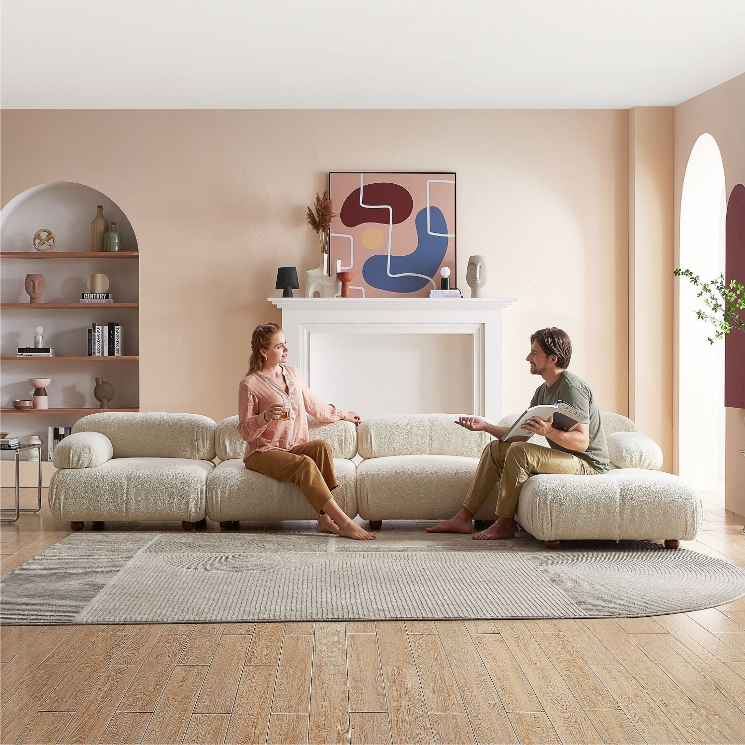 Pebbles Sofa + Ottoman Sofa Milozze 