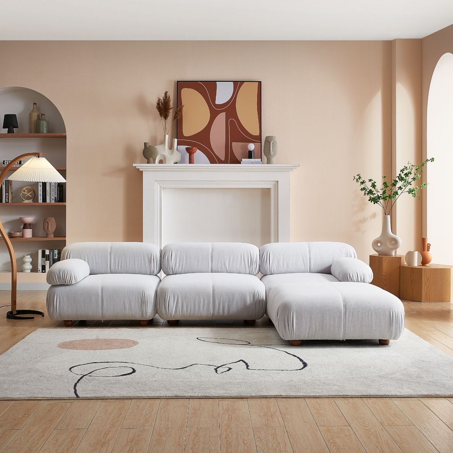 Pebbles Sofa + Ottoman Sofa Milozze 