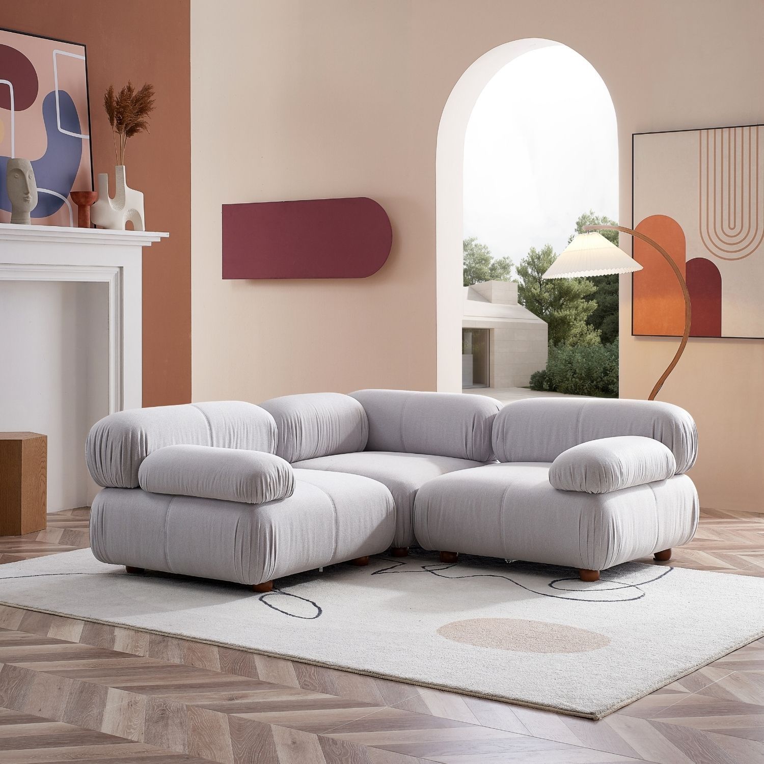 Pebbles L Sectional Sofa Milloze 