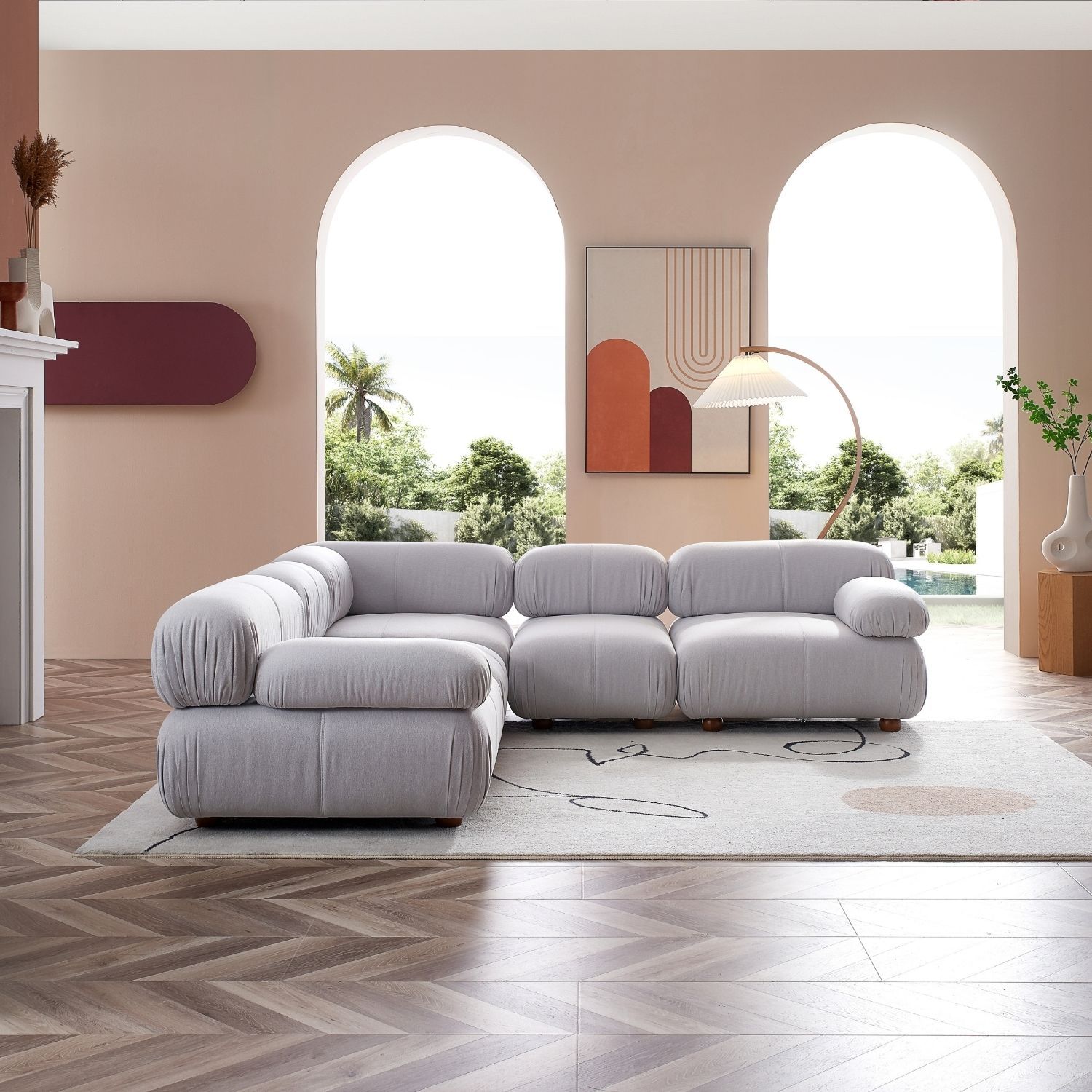 Pebbles L Sectional Sofa Milozze 