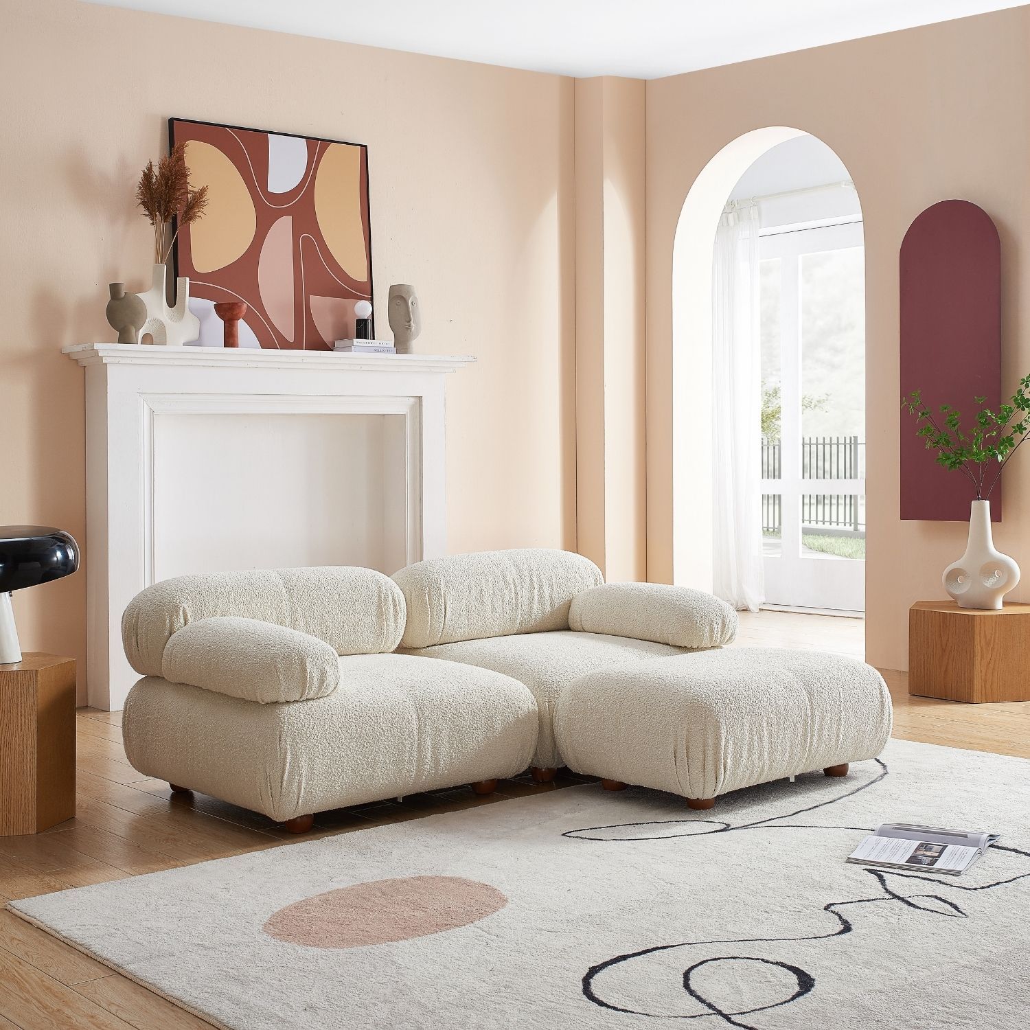 Pebbles Loveseat + Ottoman Sofa Milozze 