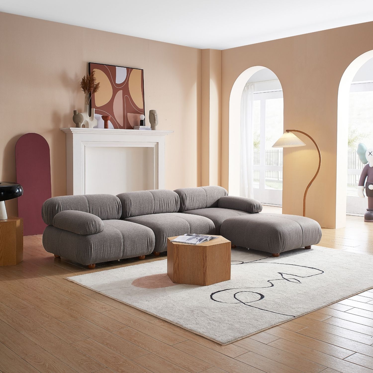 Pebbles Sofa + Ottoman Sofa Milozze 