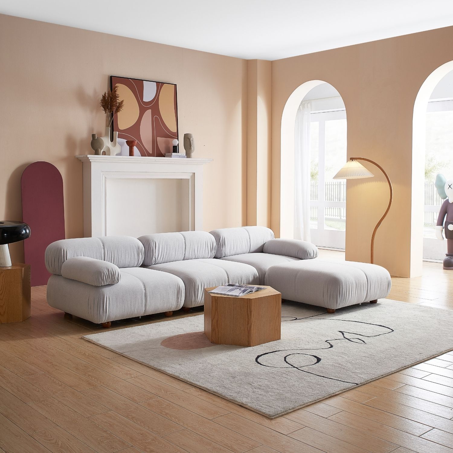 Pebbles Sofa + Ottoman Sofa Milozze 