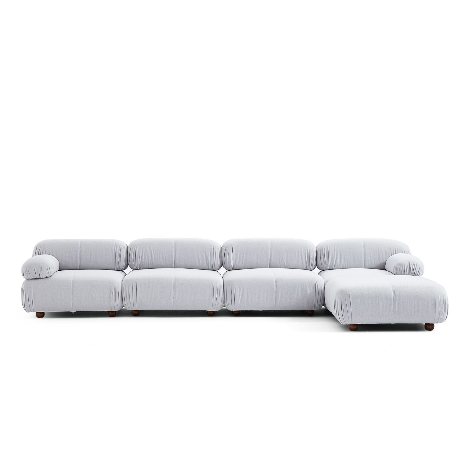 Pebbles Sofa + Ottoman Sofa Milozze Linen White 4 Seater Large Ottoman