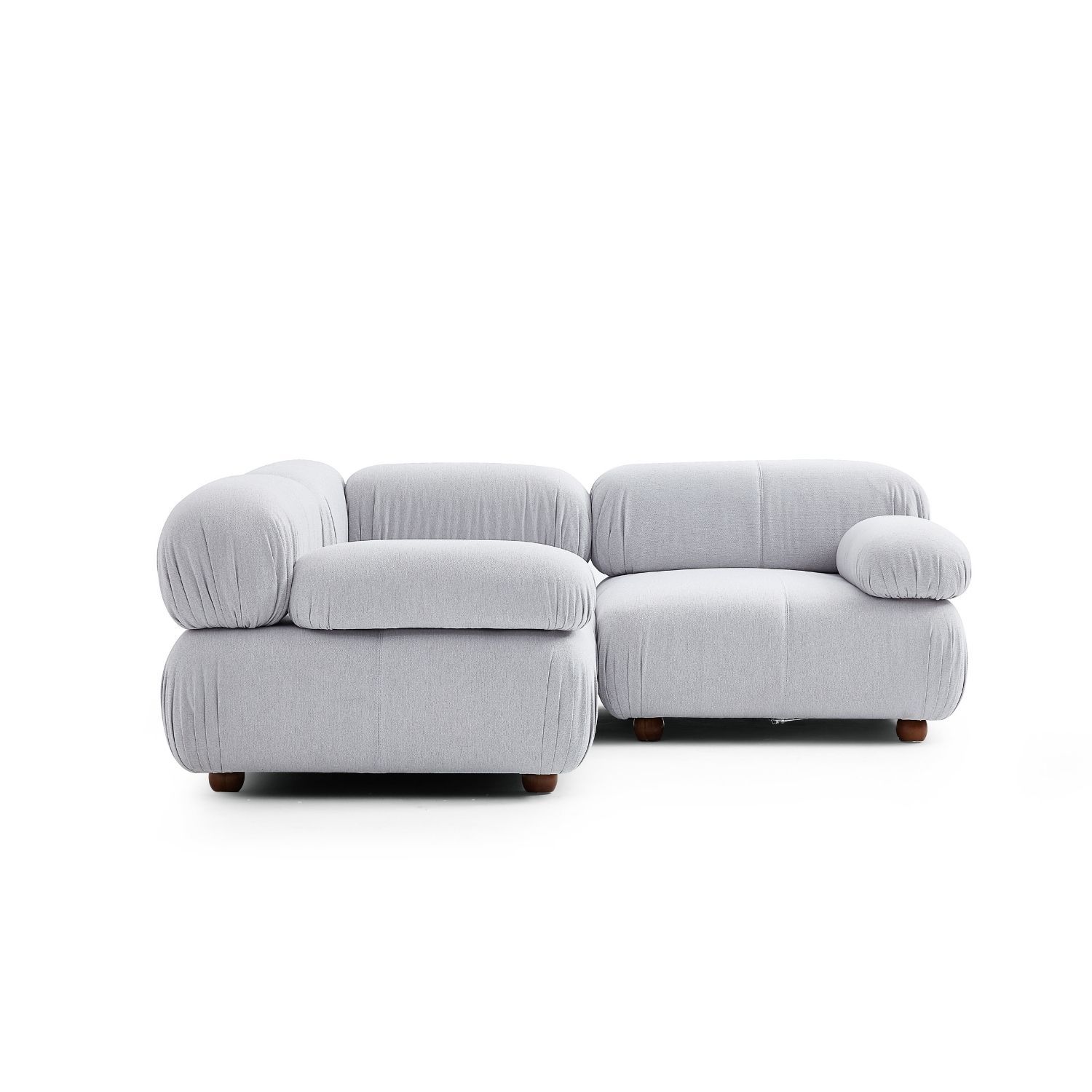 Pebbles L Sectional Sofa Milozze 74 Inch Linen White 