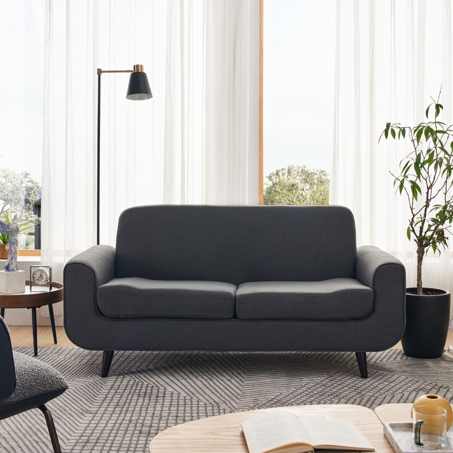 Valoren Loveseat Sofa Valyou Furniture Grey 