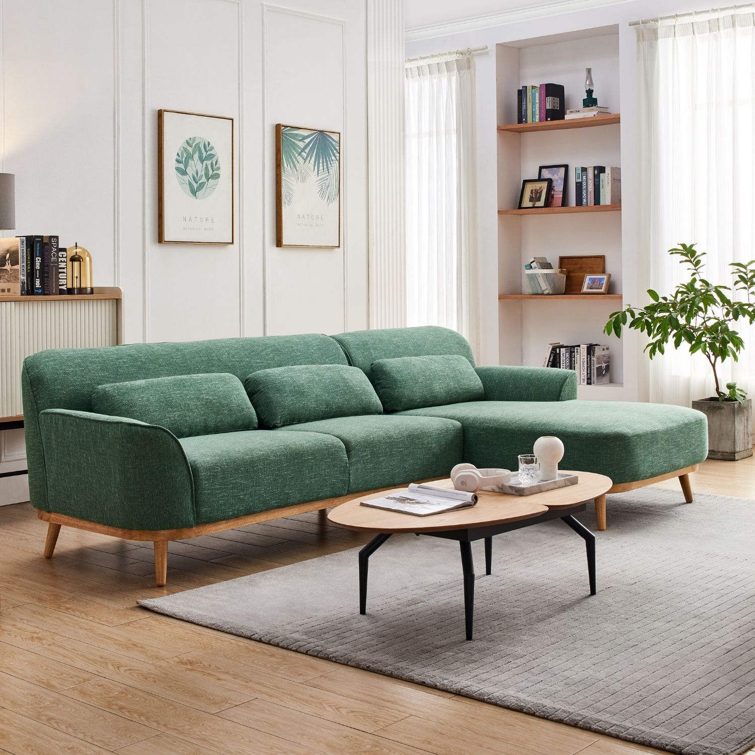 Solid Wood Sectional Sofa Valyou Furniture 