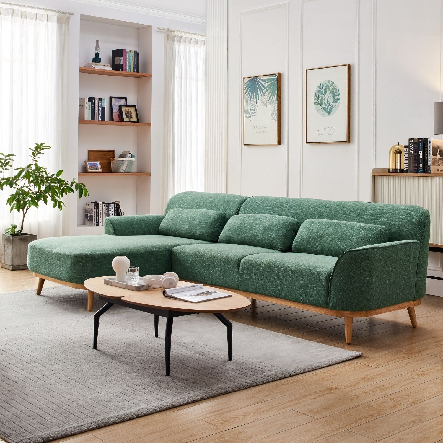 Solid Wood Sectional Sofa Valyou Furniture 