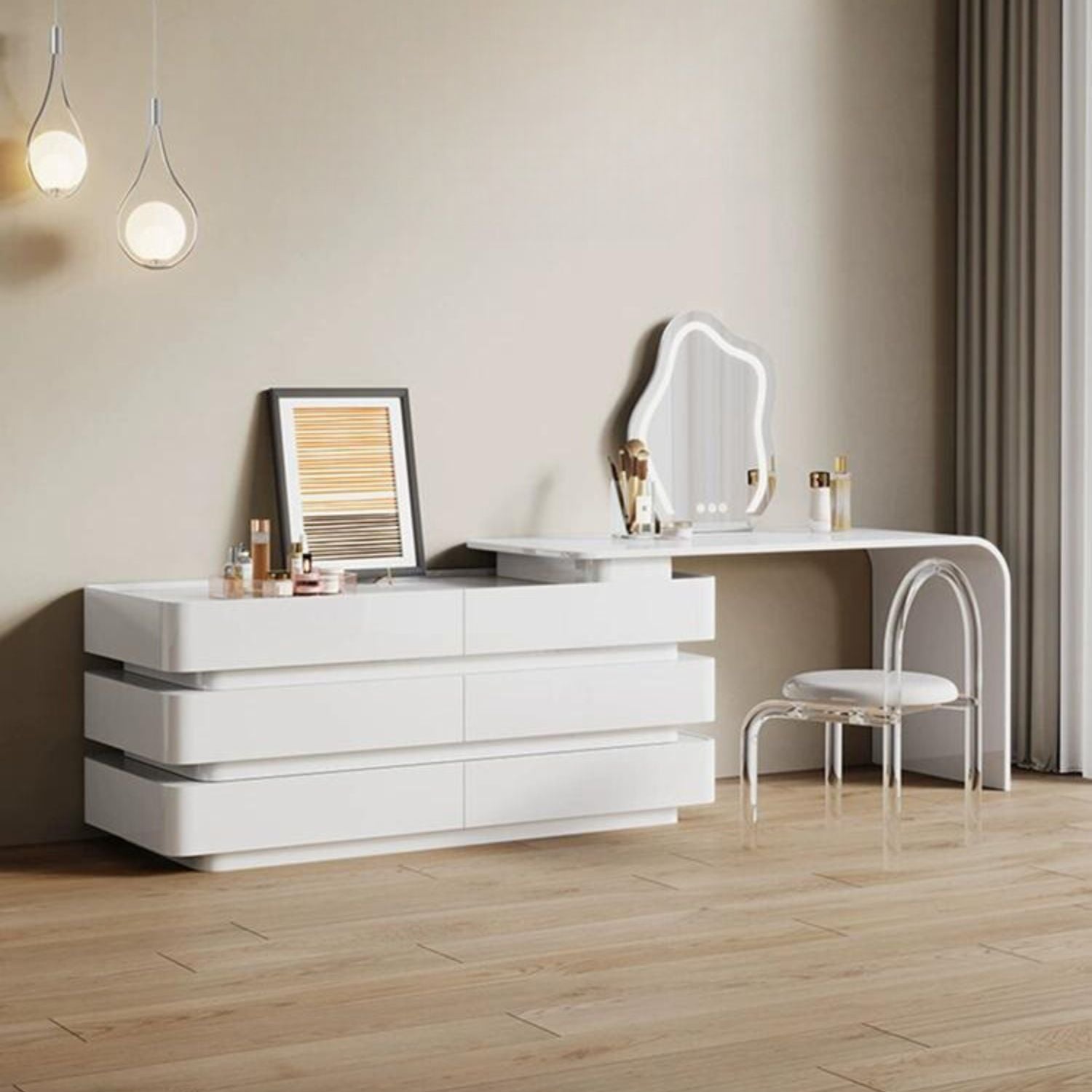 Onsen Vanity with Drawers, Vanity, Valyōu Furniture | Valyou Furniture 