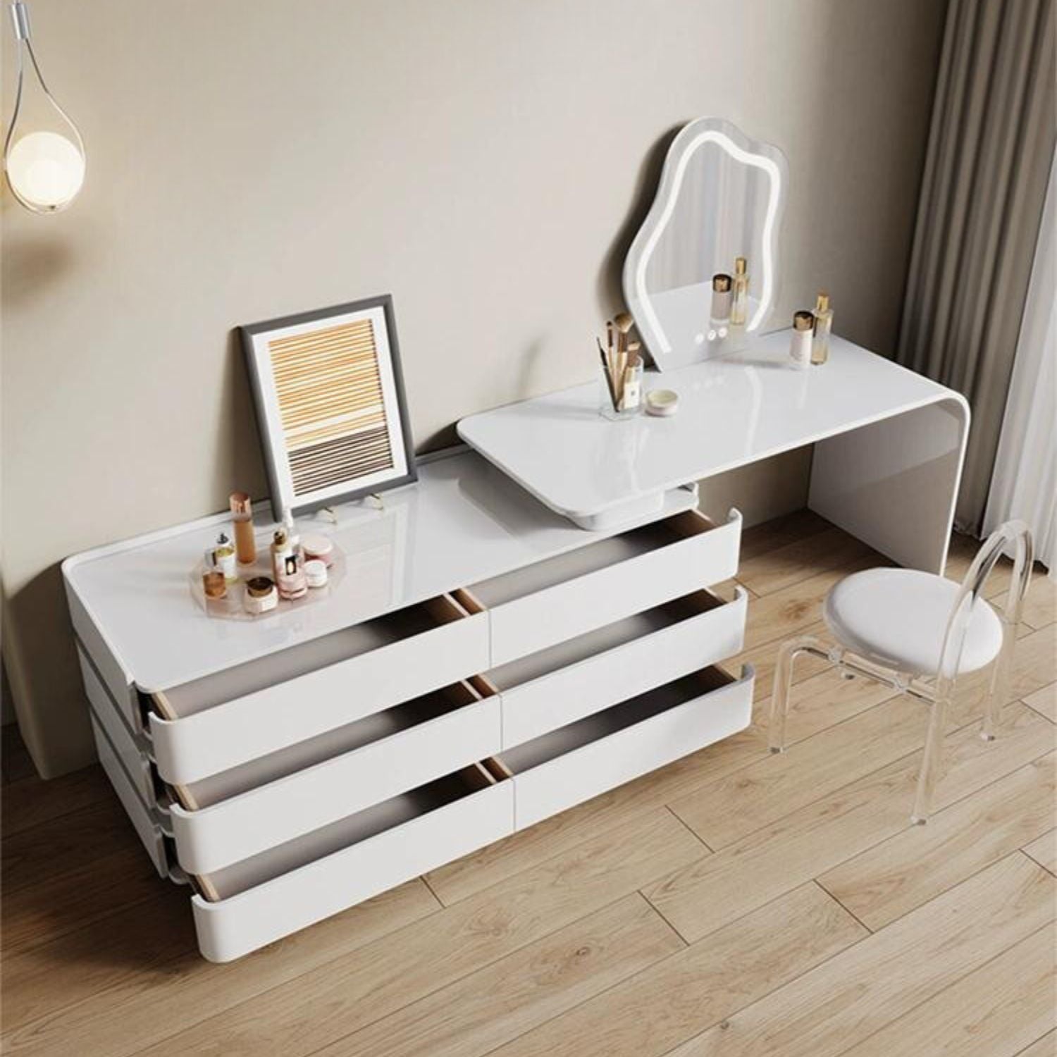 Onsen Vanity with Drawers, Vanity, Valyōu Furniture | Valyou Furniture 