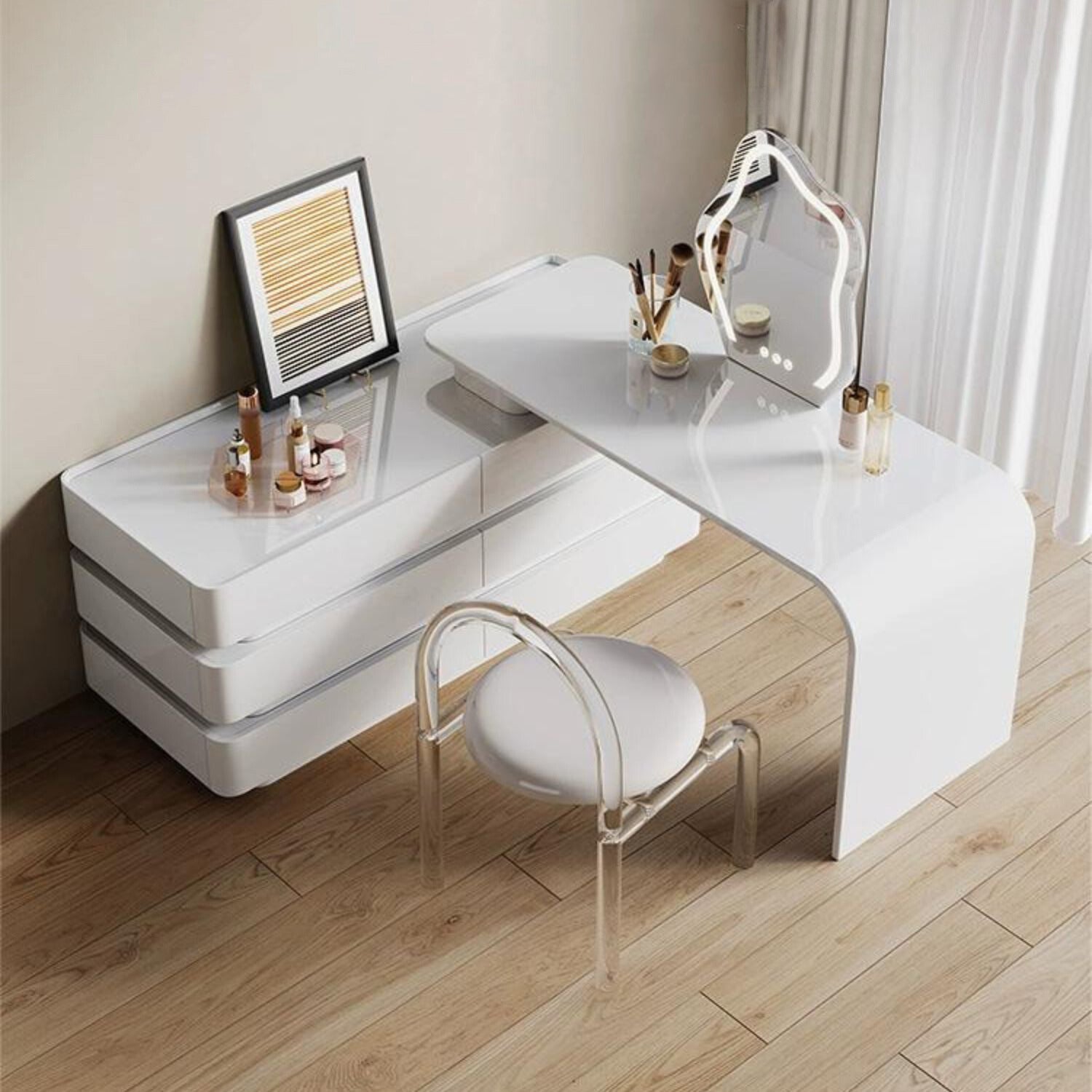 Onsen Vanity with Drawers, Vanity, Valyōu Furniture | Valyou Furniture 